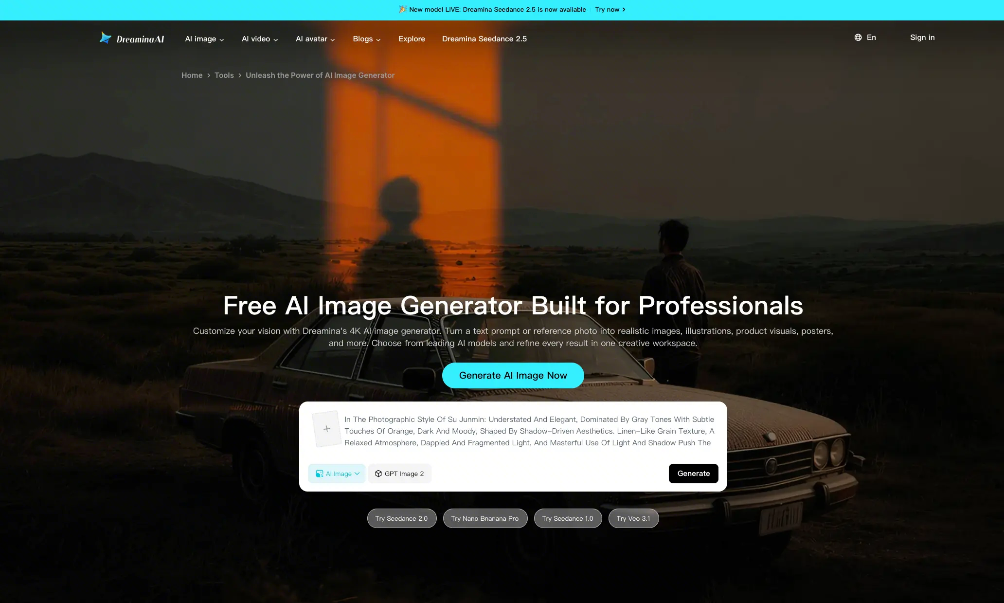 Dreamina 4K image generator