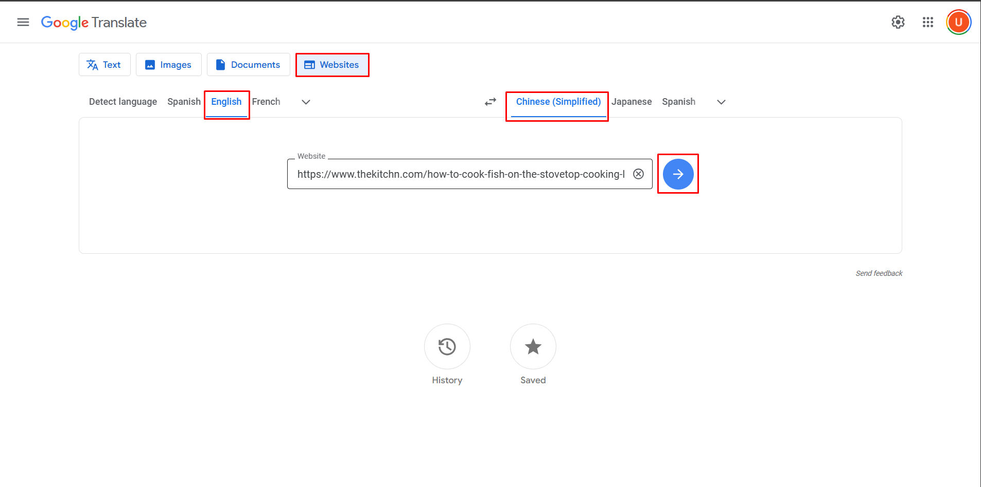 Using Google Translate to convert English websites to Chinese