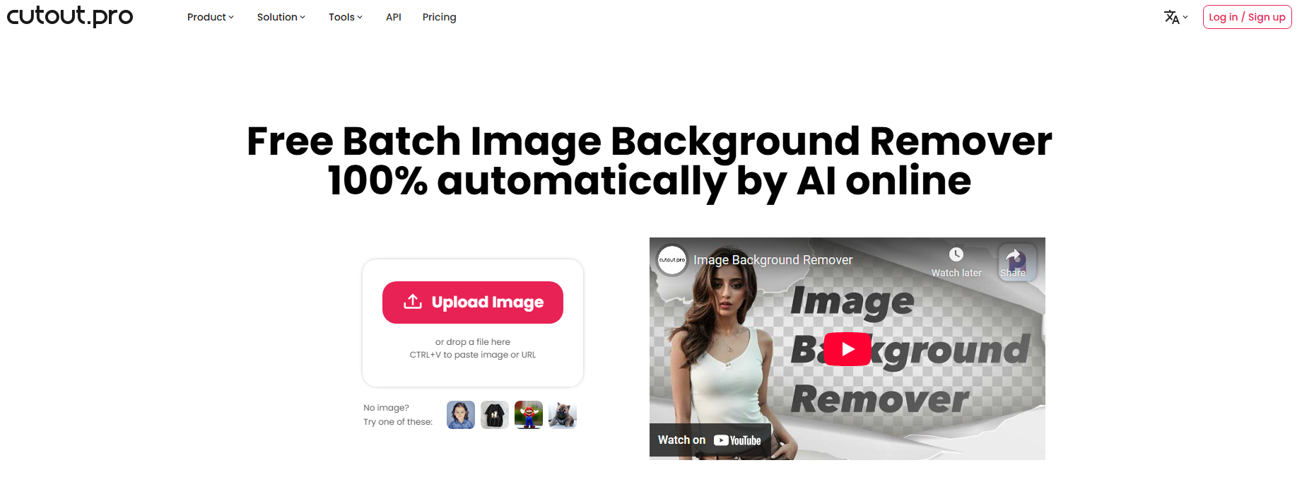 Cutout.Pro käyttöliittymä