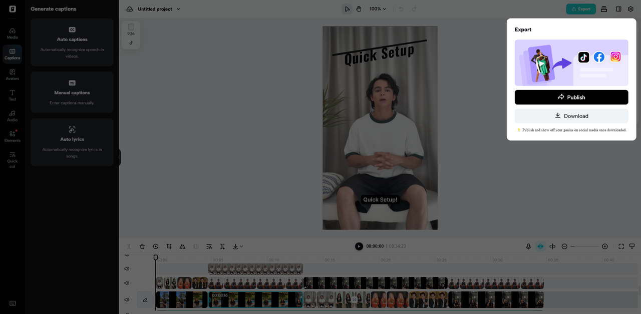 I-export ang iyong video
