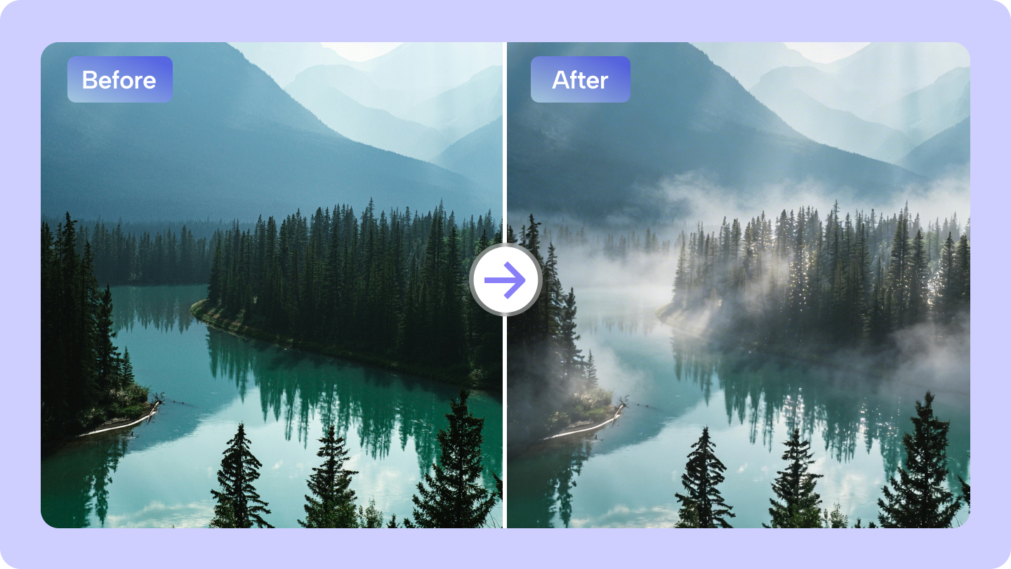 Cum se adaugă un efect de ceață în fotografie online și offline în 2026
