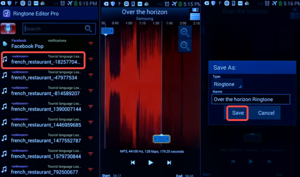 Mostrando como recortar gravações com MP3 Cutter &amp; Ringtone Cutter