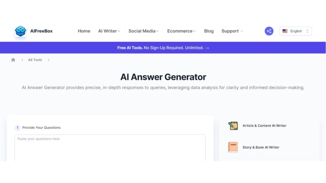 AIFreeBox AI answer generator
