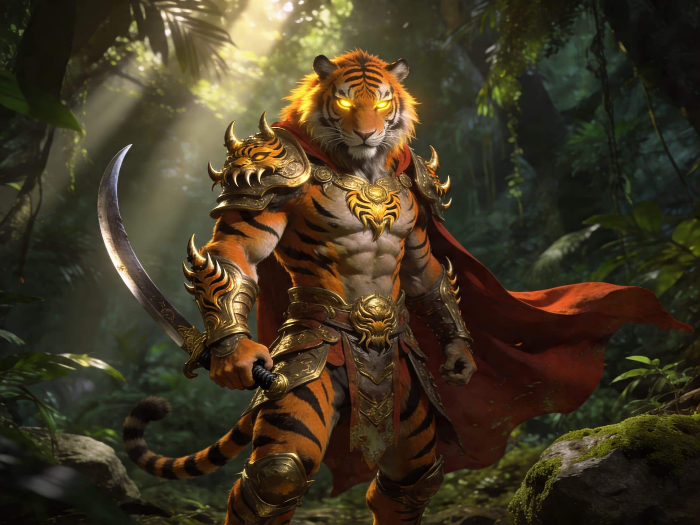 Majestic tiger guardian