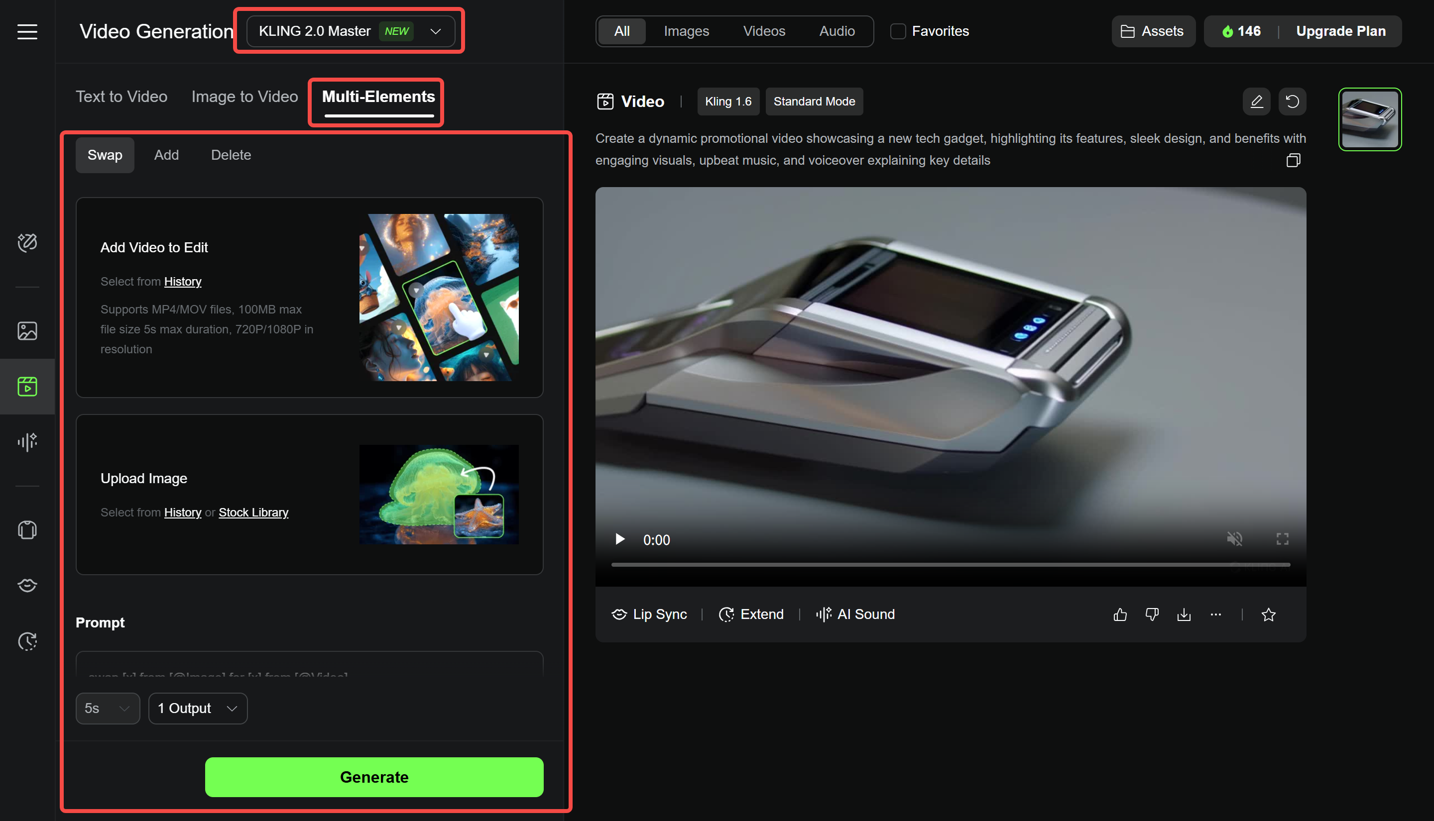Utilizzare più elementi in Kling 2,0