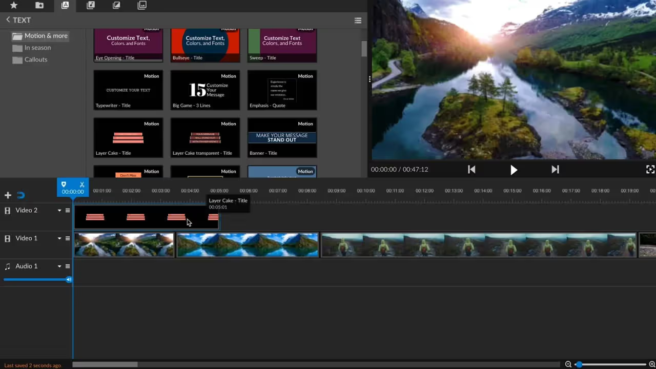 Interface of WeVideo - an efficient simple video editor