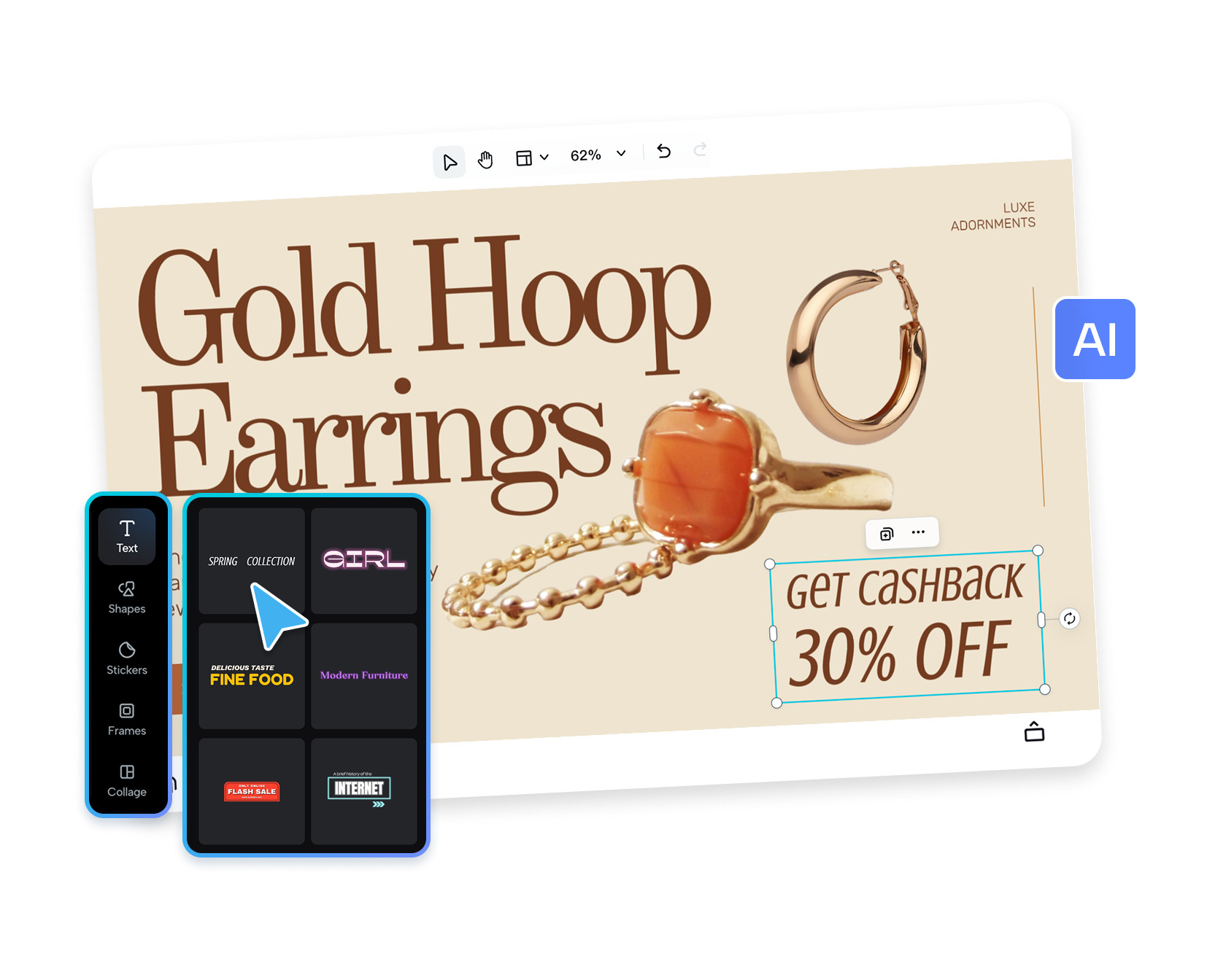 Free Jewelry Ad Maker Online