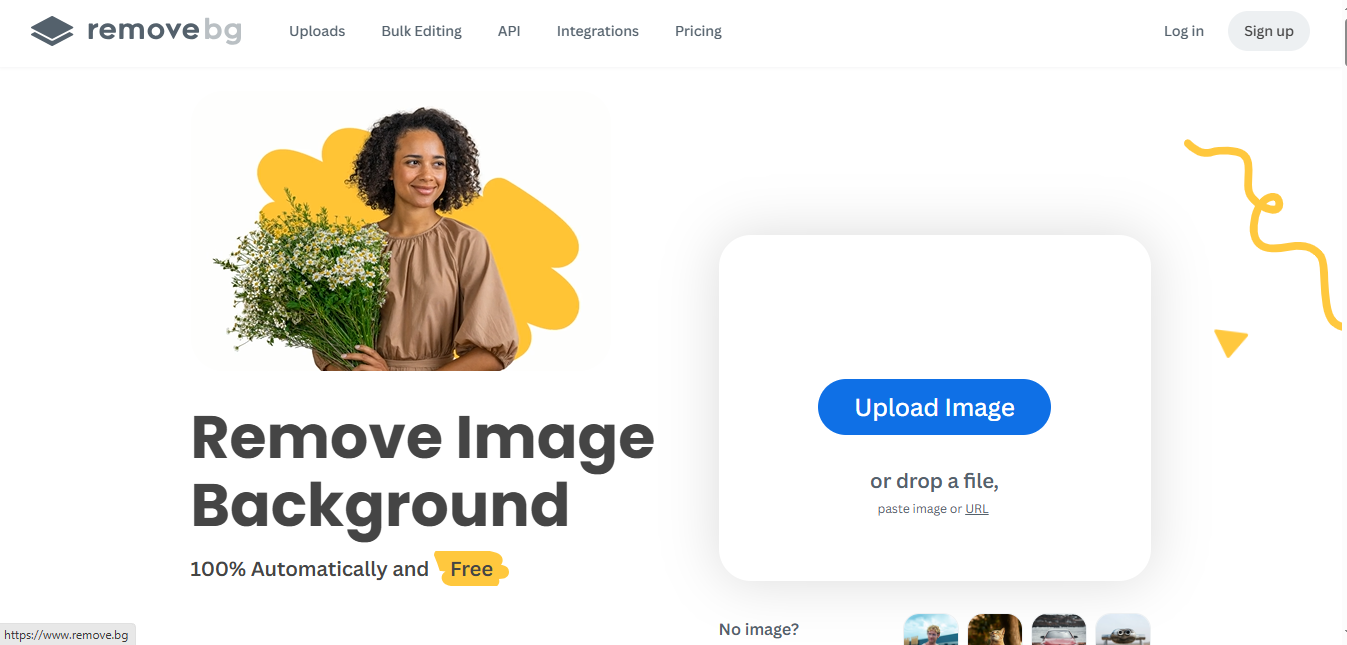 Remove.bg photo cut out editor interface