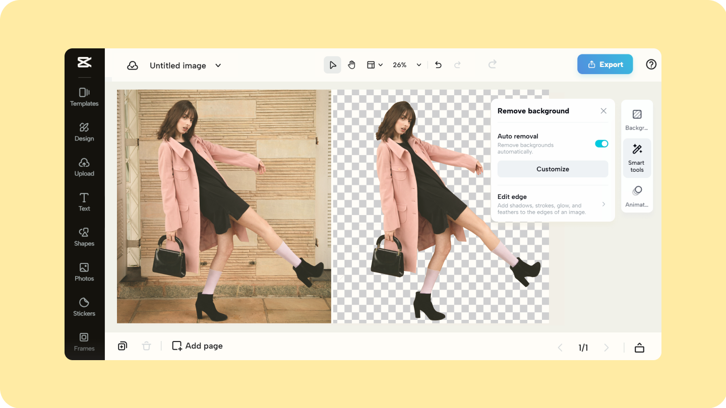 delete background from image