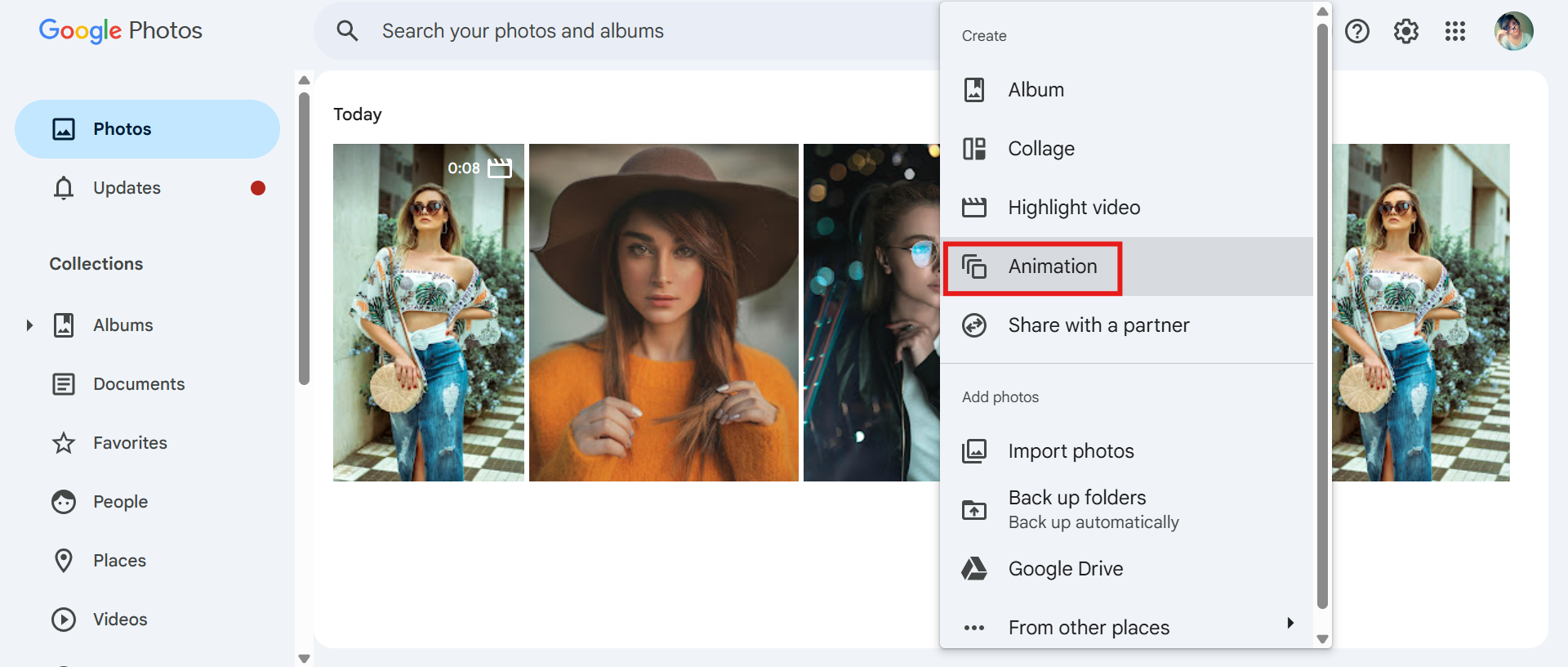 Aller aux animations