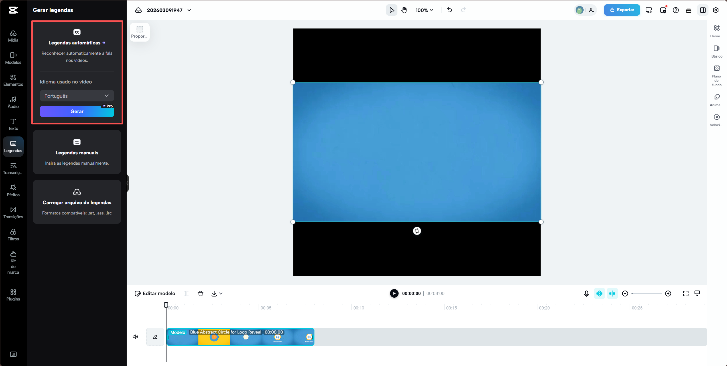 CapCut automatic captions