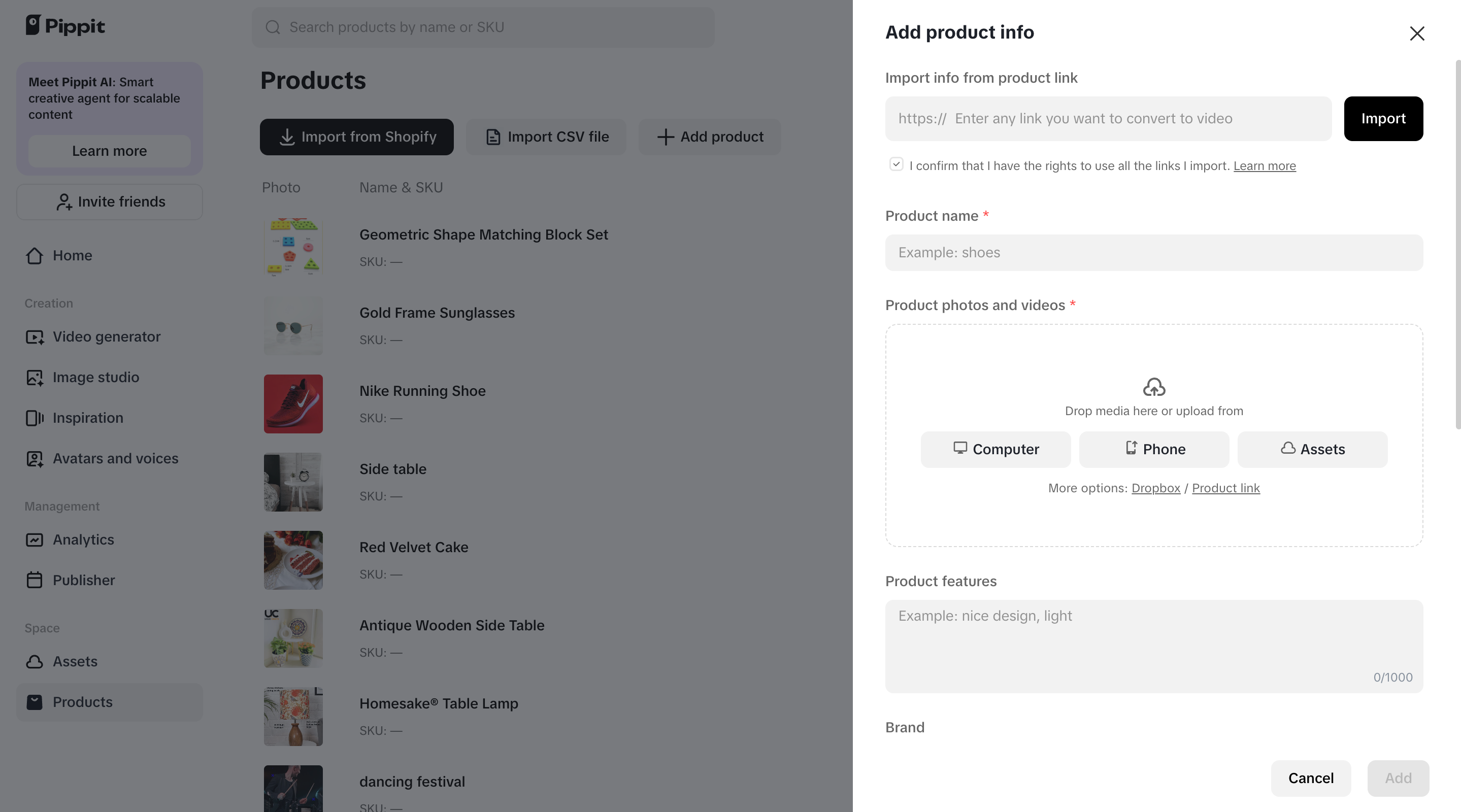 Pippit e-commerce marketplace integration