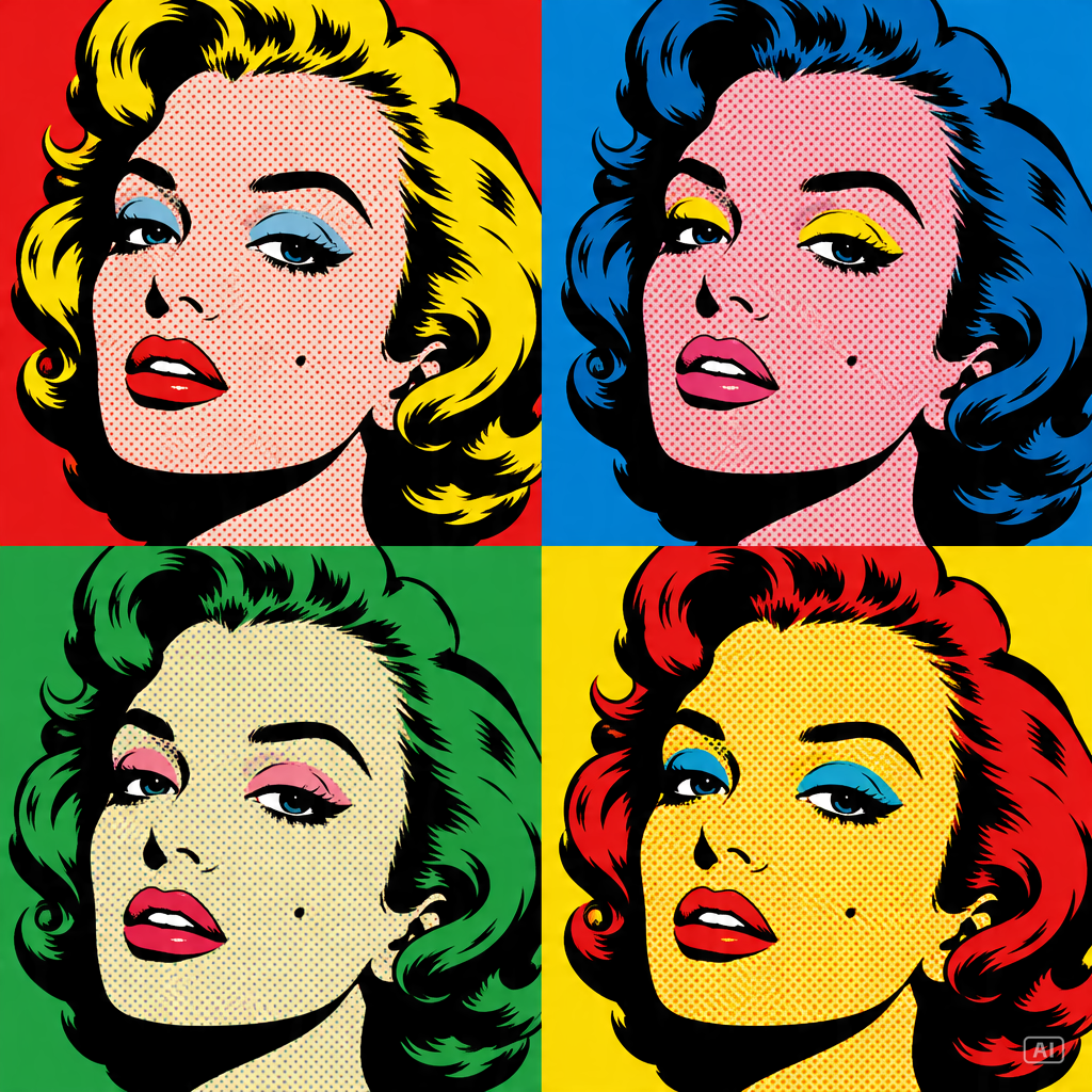 Pop art portrait painting generated by Pippit