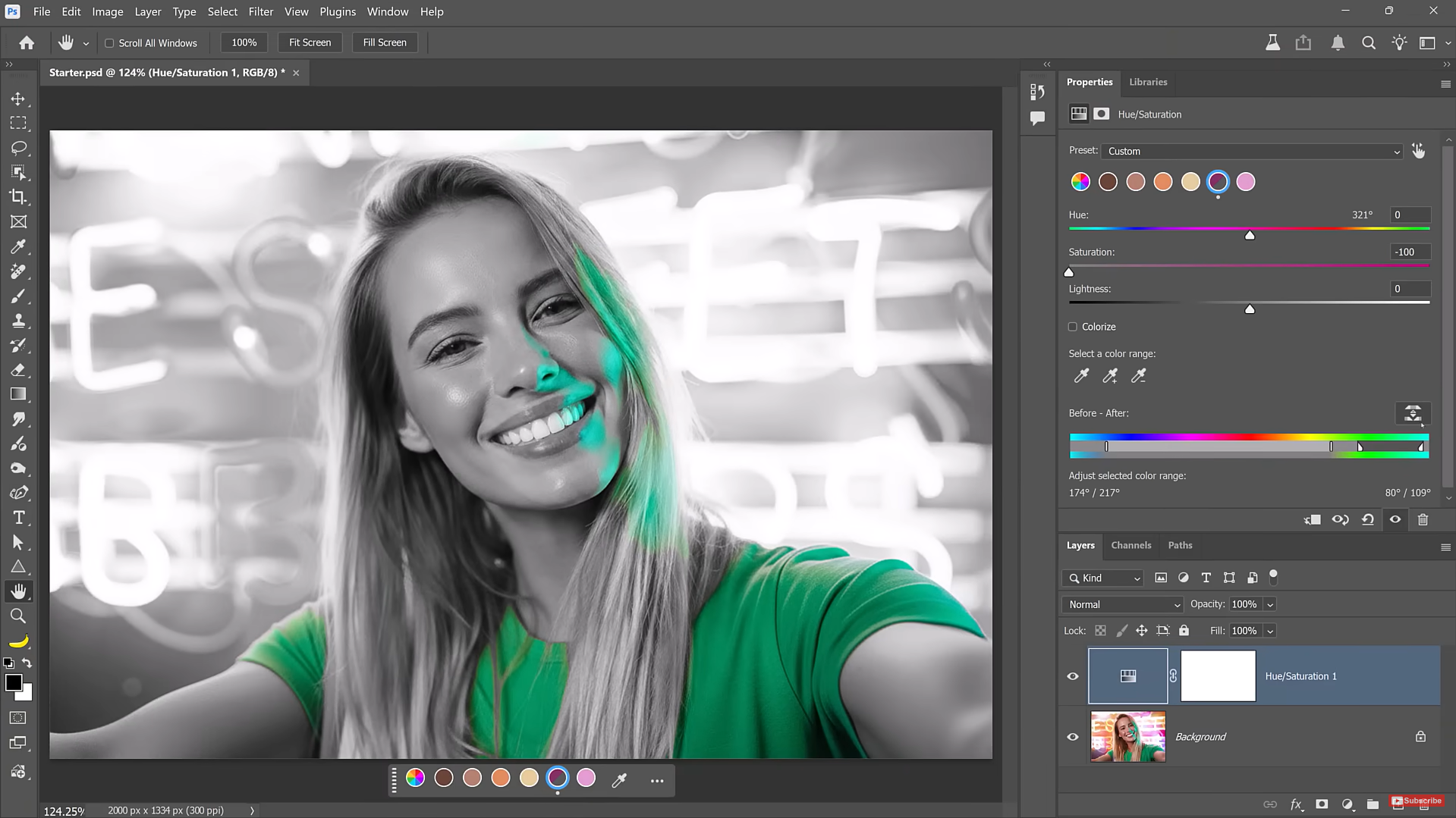 Adobe Photoshop - saturation image editor on PC