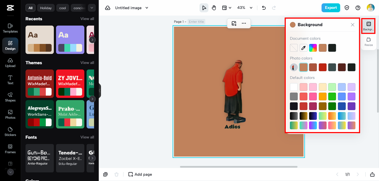 change background