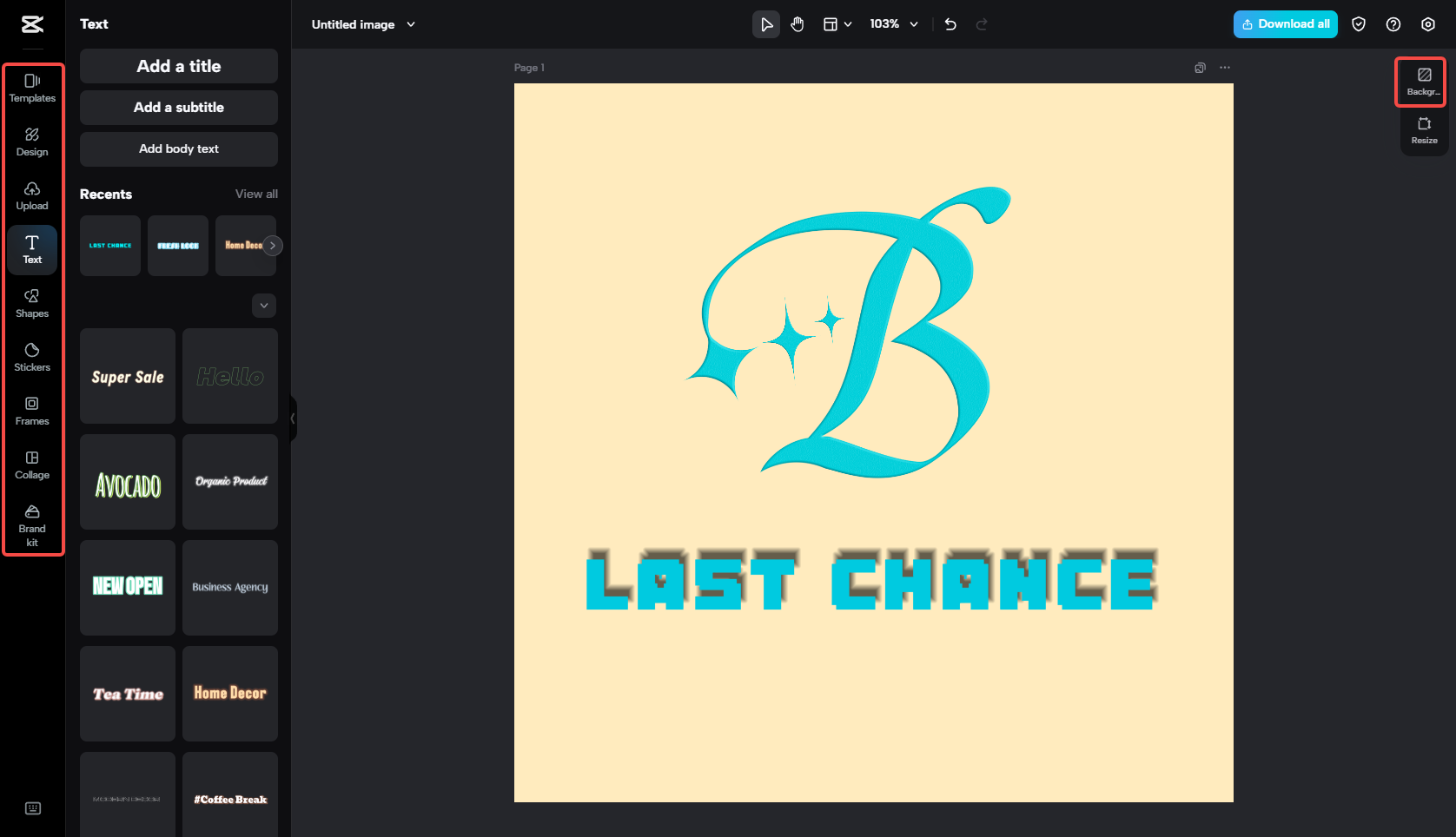 Edit the logo with rich features