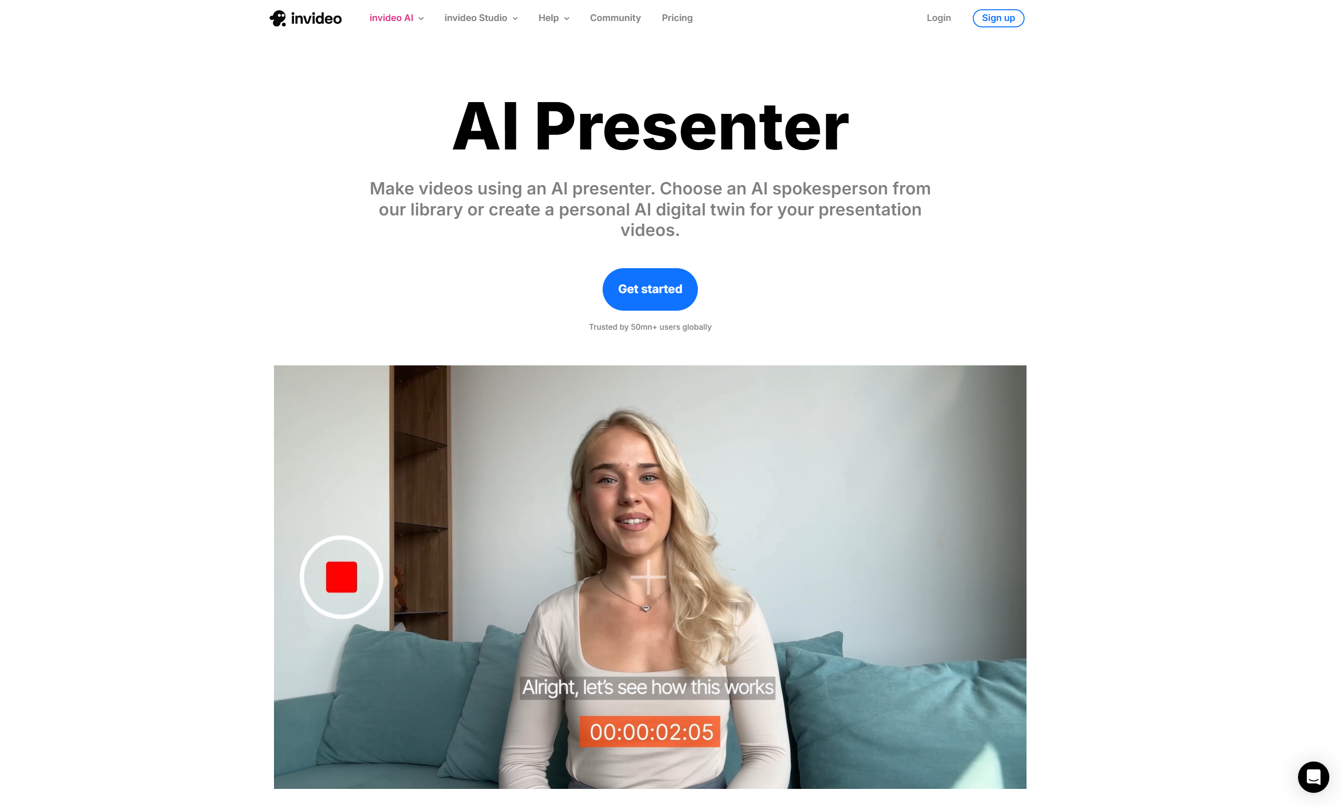 Use Invideo Al to make AI presenter videos