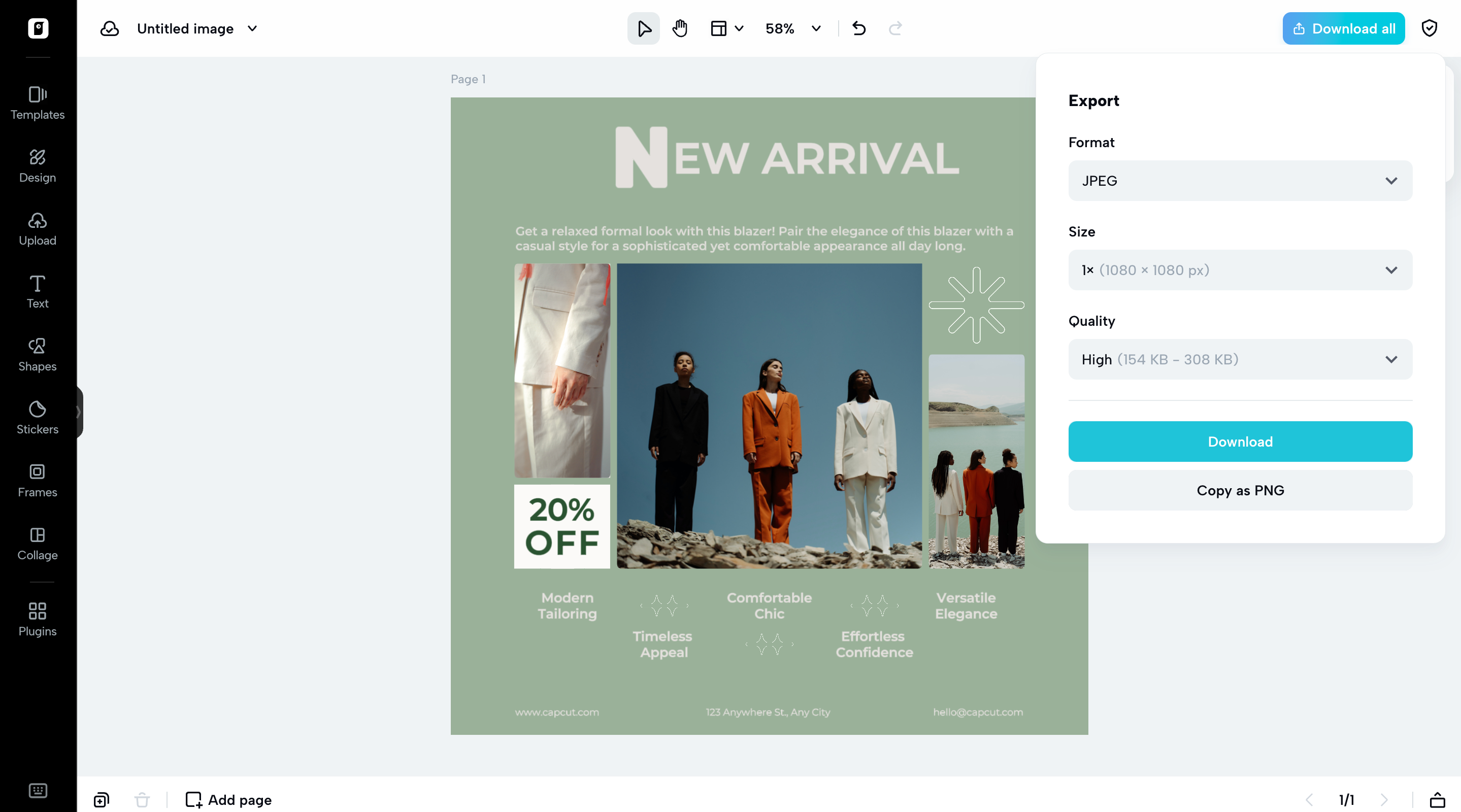 Finalize and export