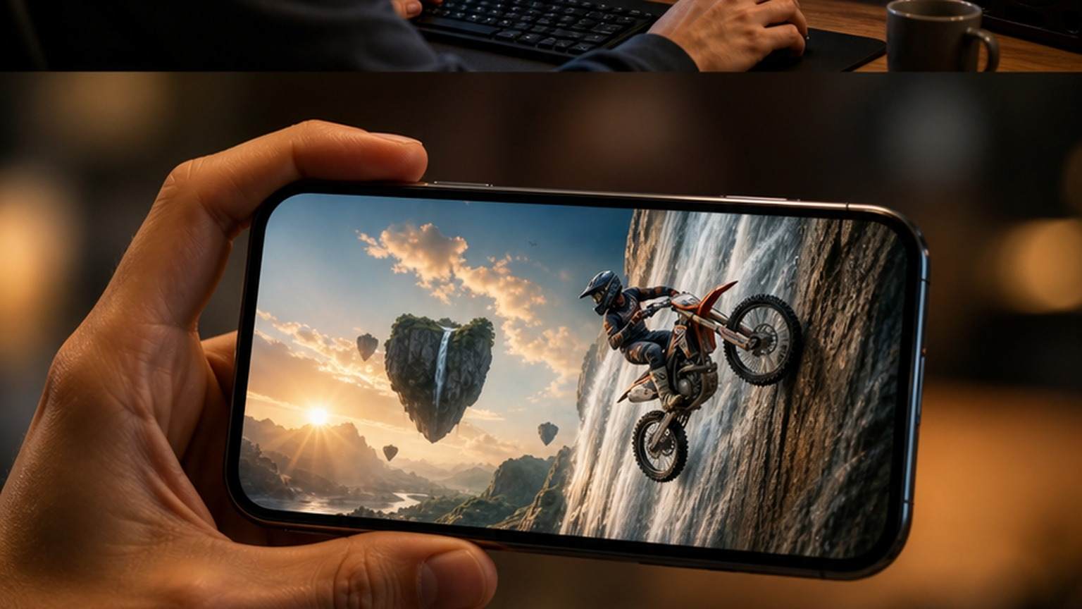 Natural studio portrait of a fictional adult Impossible Ride AI Video Effect
