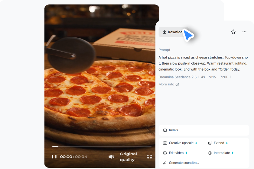 Refine and download your ad video