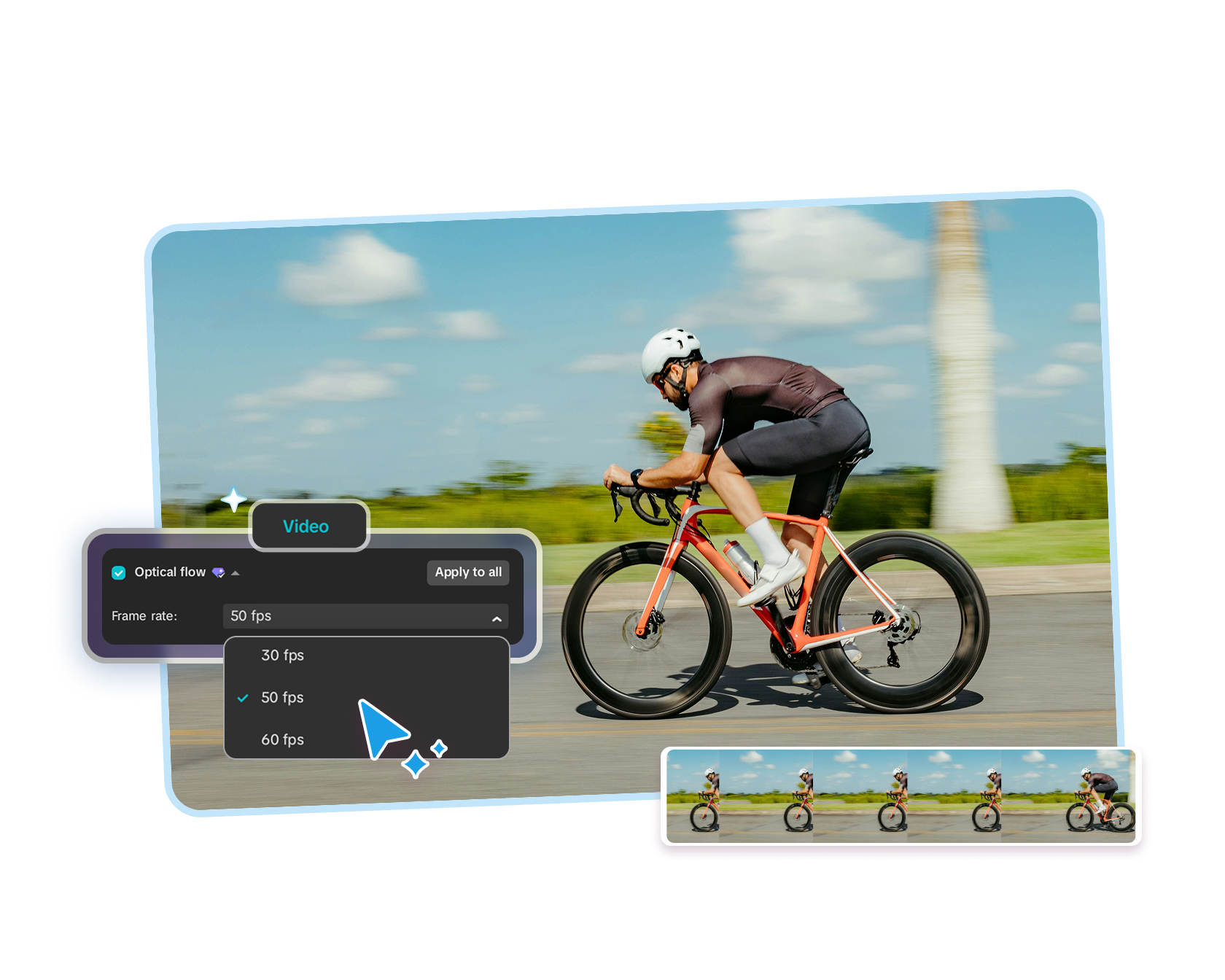 Professional video editing using the CapCut optical flow tool