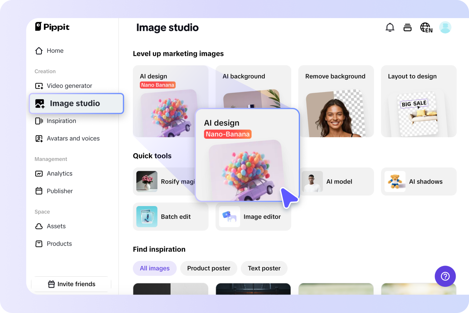 Opening AI design tool