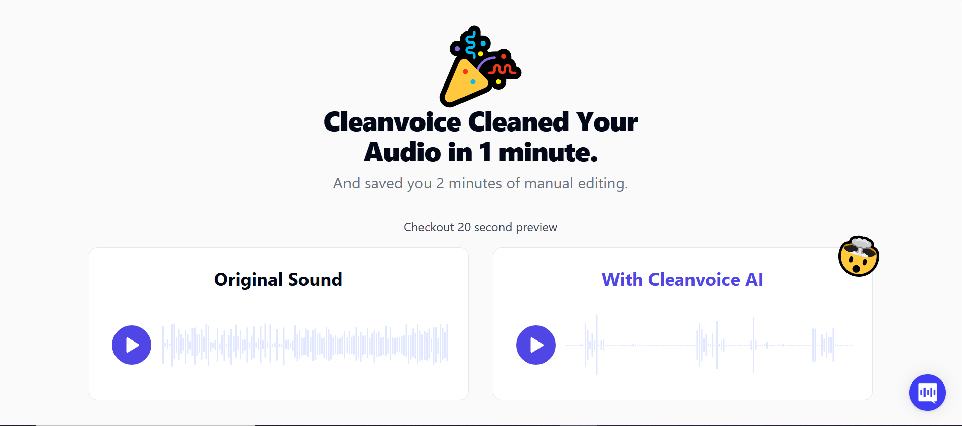 Cleanvoice AI - free audio file clipper
