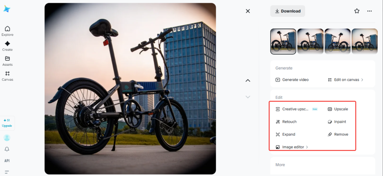 Refine the generated vignette effect image