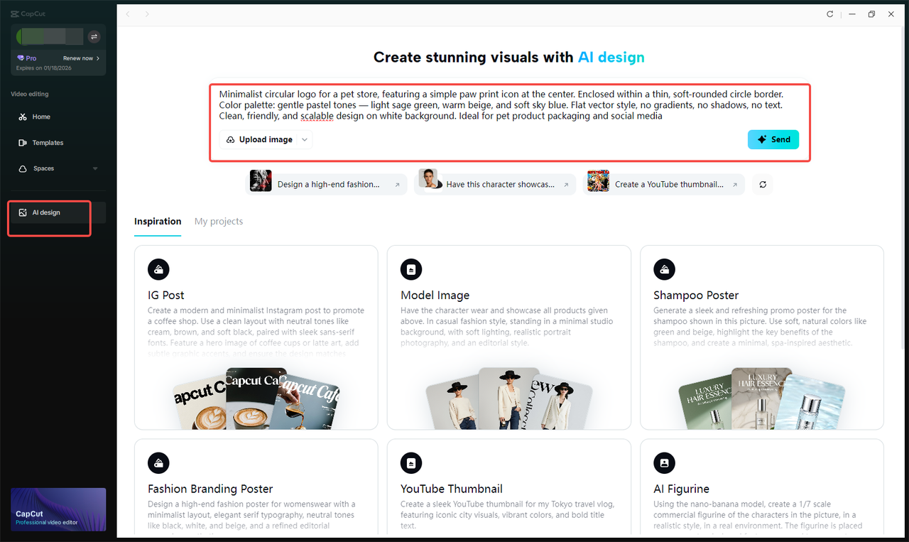 Enter a text prompt for the logo design in AI design