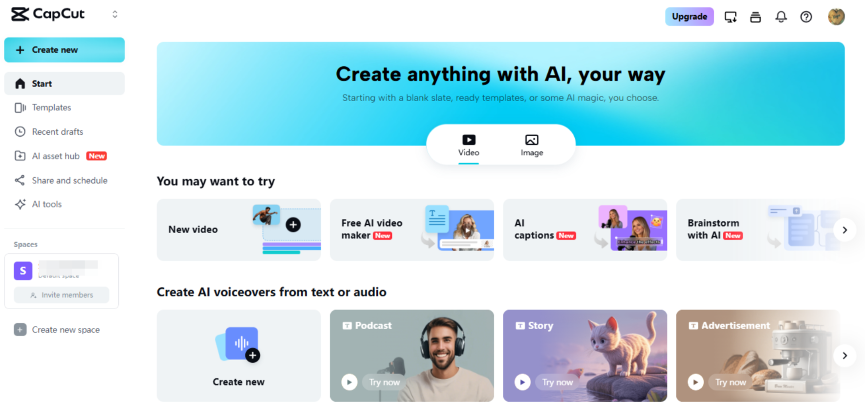 CapCut Web workshop interface