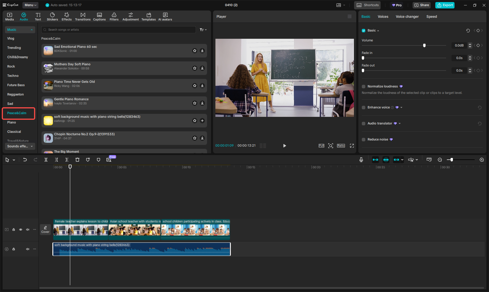 Gebruik vredesmuziek in educatieve diavoorstellingen