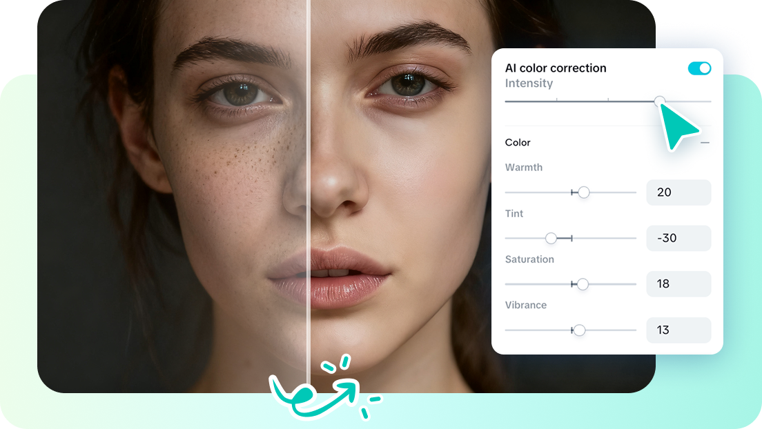 AI portrait retouch & face editing