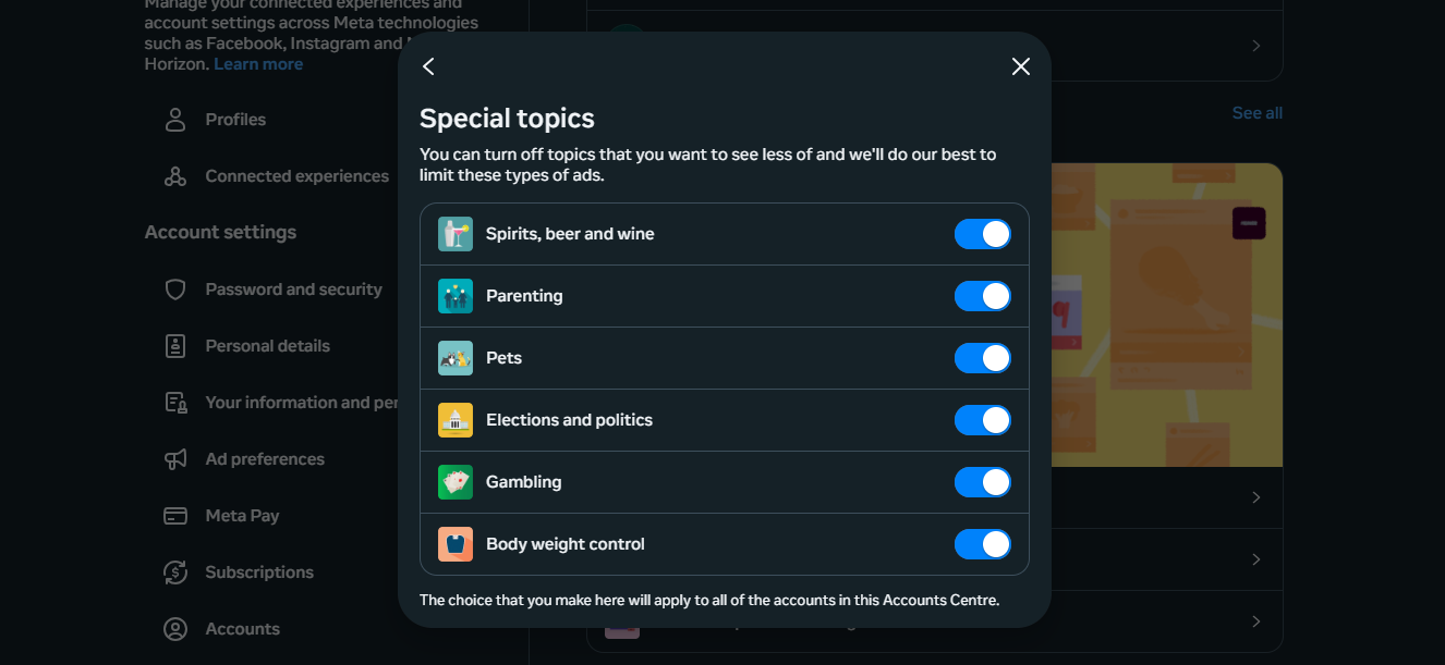 Alternativ för särskilda ämnen