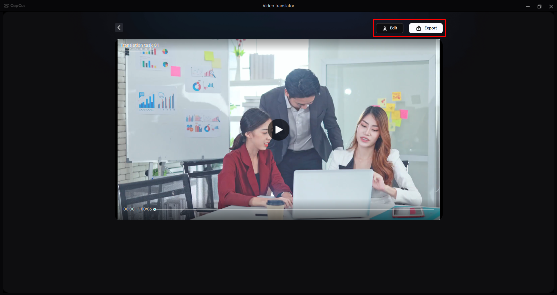 Exporting a video from the CapCut desktop video editor