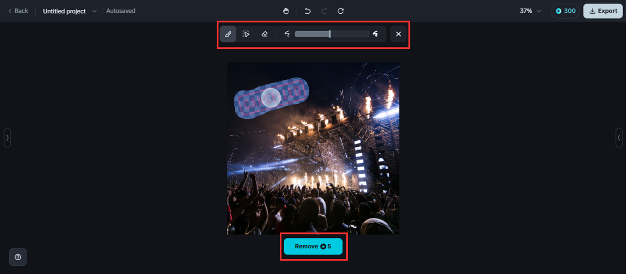 Dostosuj obszar usuwania stempli fotograficznych