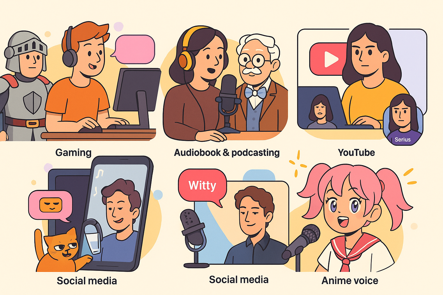 Real-world use cases of AI voice characters