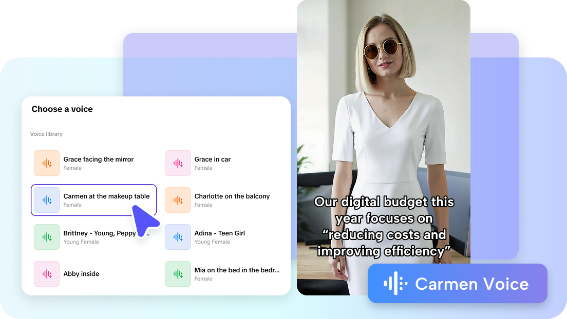 Wide range of voice library