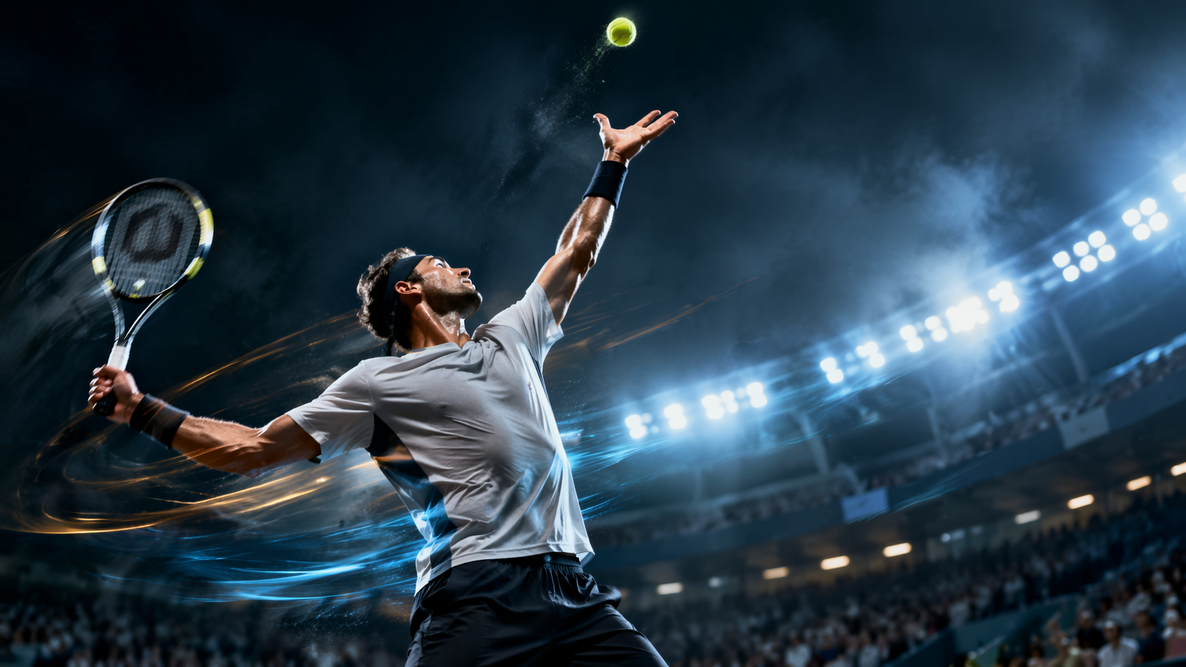 Dreamina tennis AI prompts prompt example 1: Center Court Rally Poster