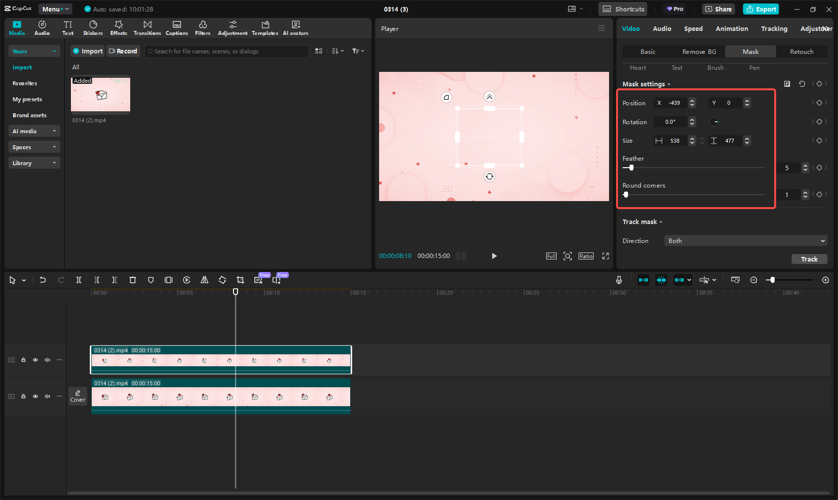Removing unwanted objects in CapCut