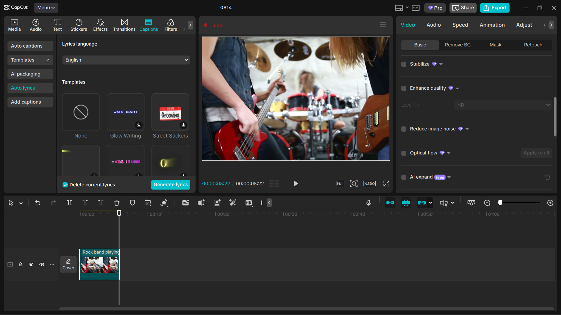 CapCut Desktop-Video-Editor-Schnittstelle