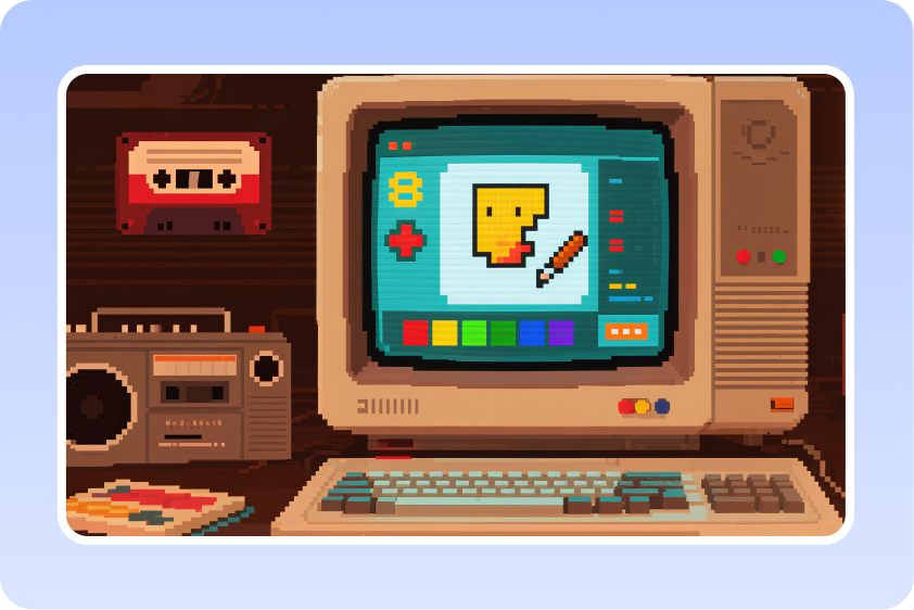 Gaya retro yang unik