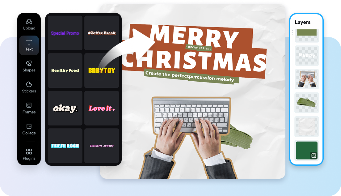 Улучшите наложенные фотографии