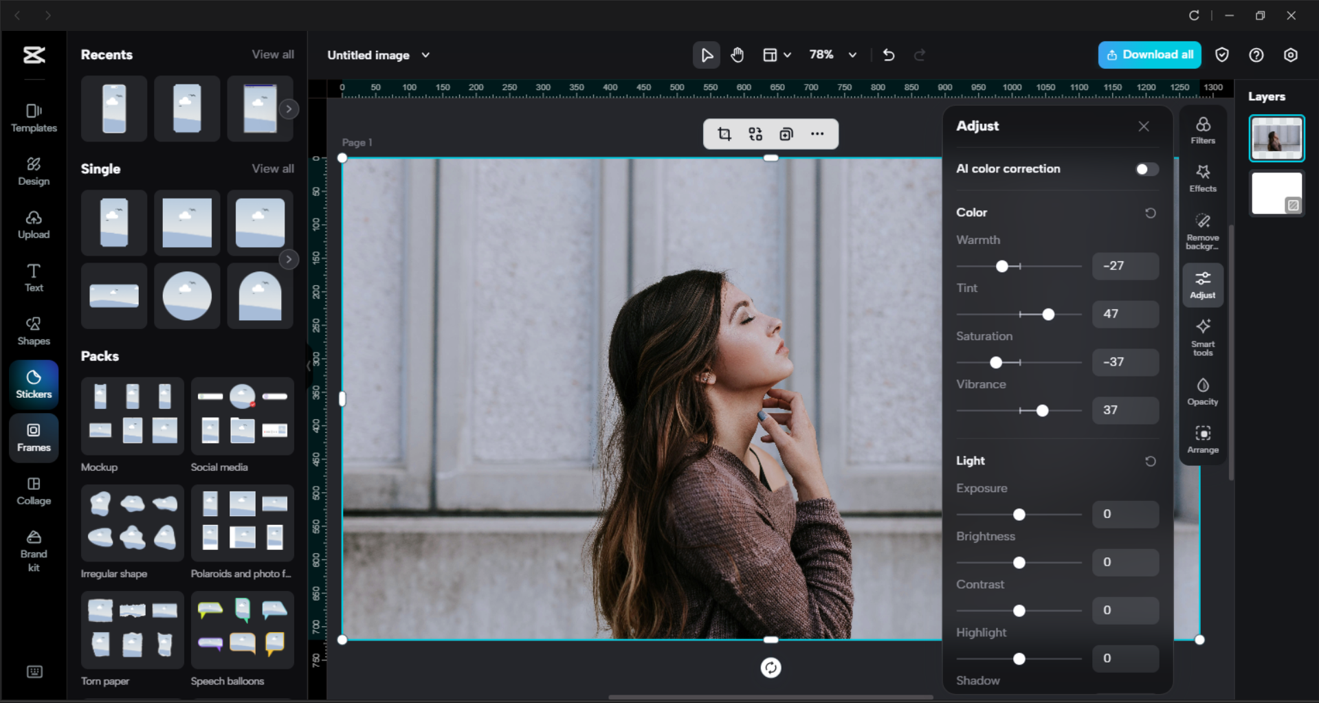 Interface of the CapCut desktop video editor - one of the best photo editors for PC