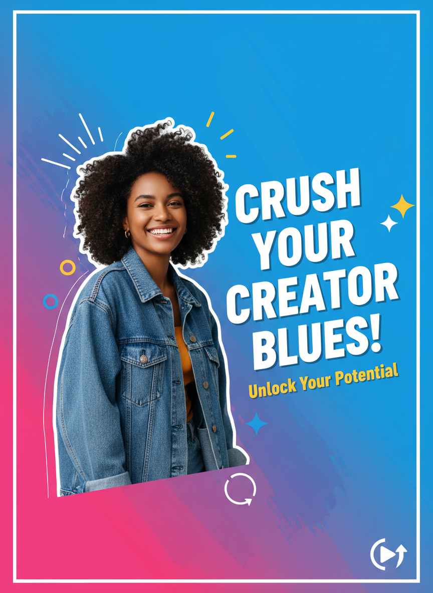 Halimbawa ng poster / banner ng campaign na may cutout ng creator