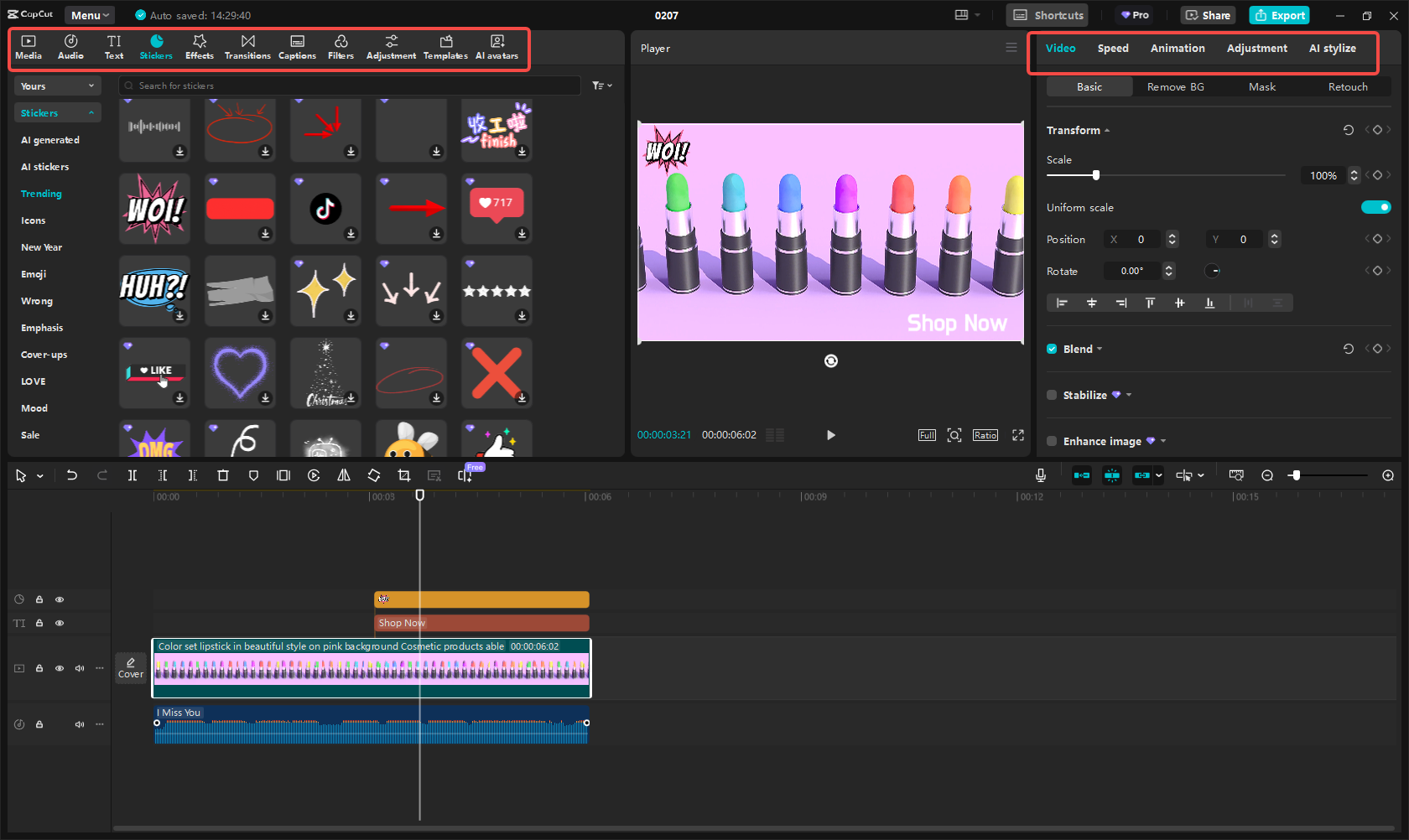 Edit and enhance the YouTube video