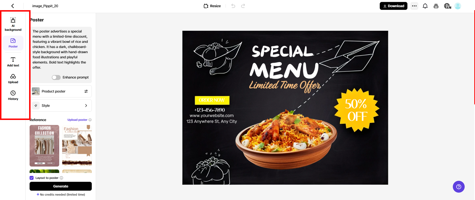 Customize your poster