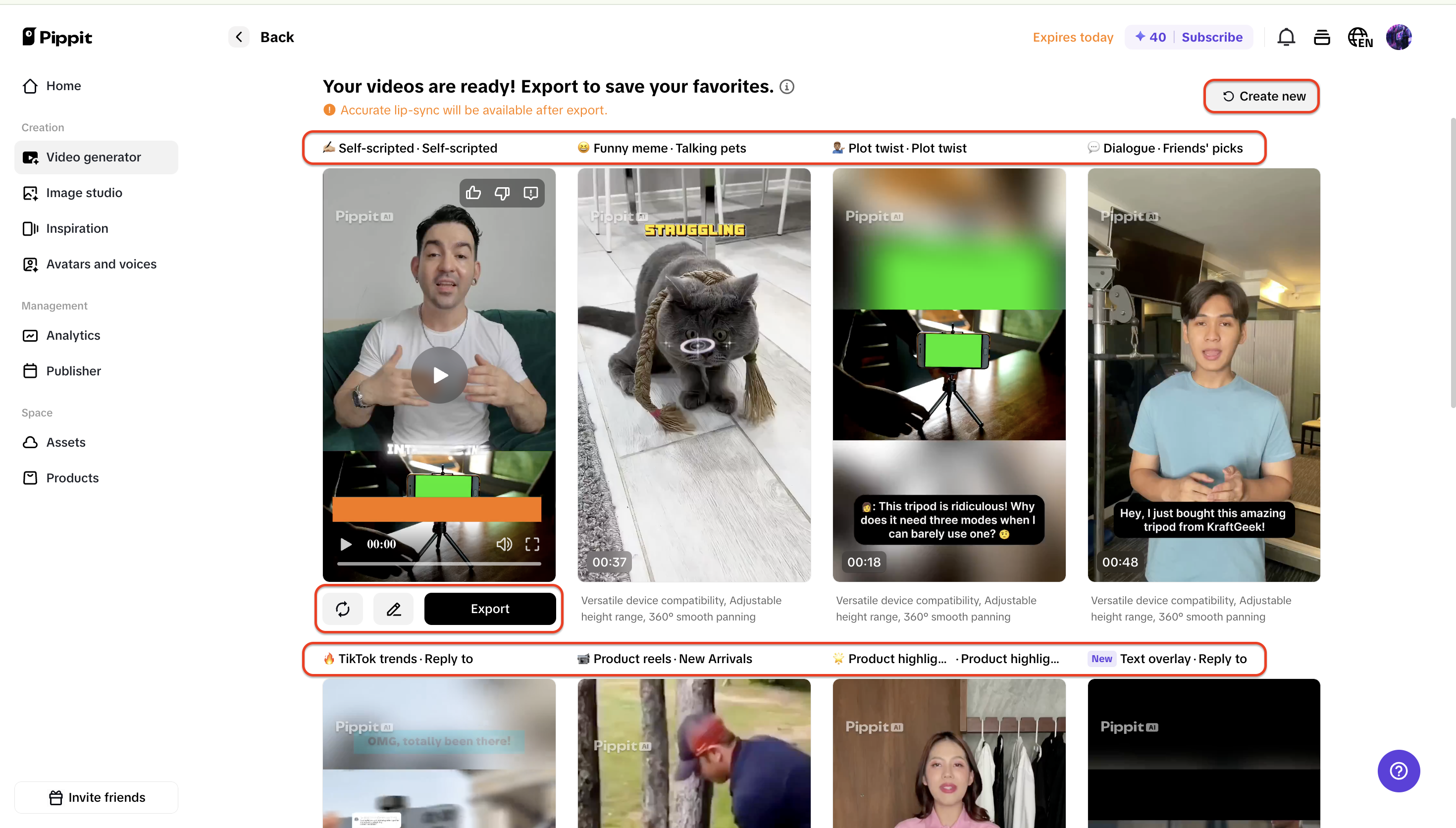Choose your preferred version and quick edit