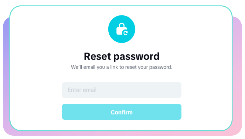 パスワードをリセットしてください