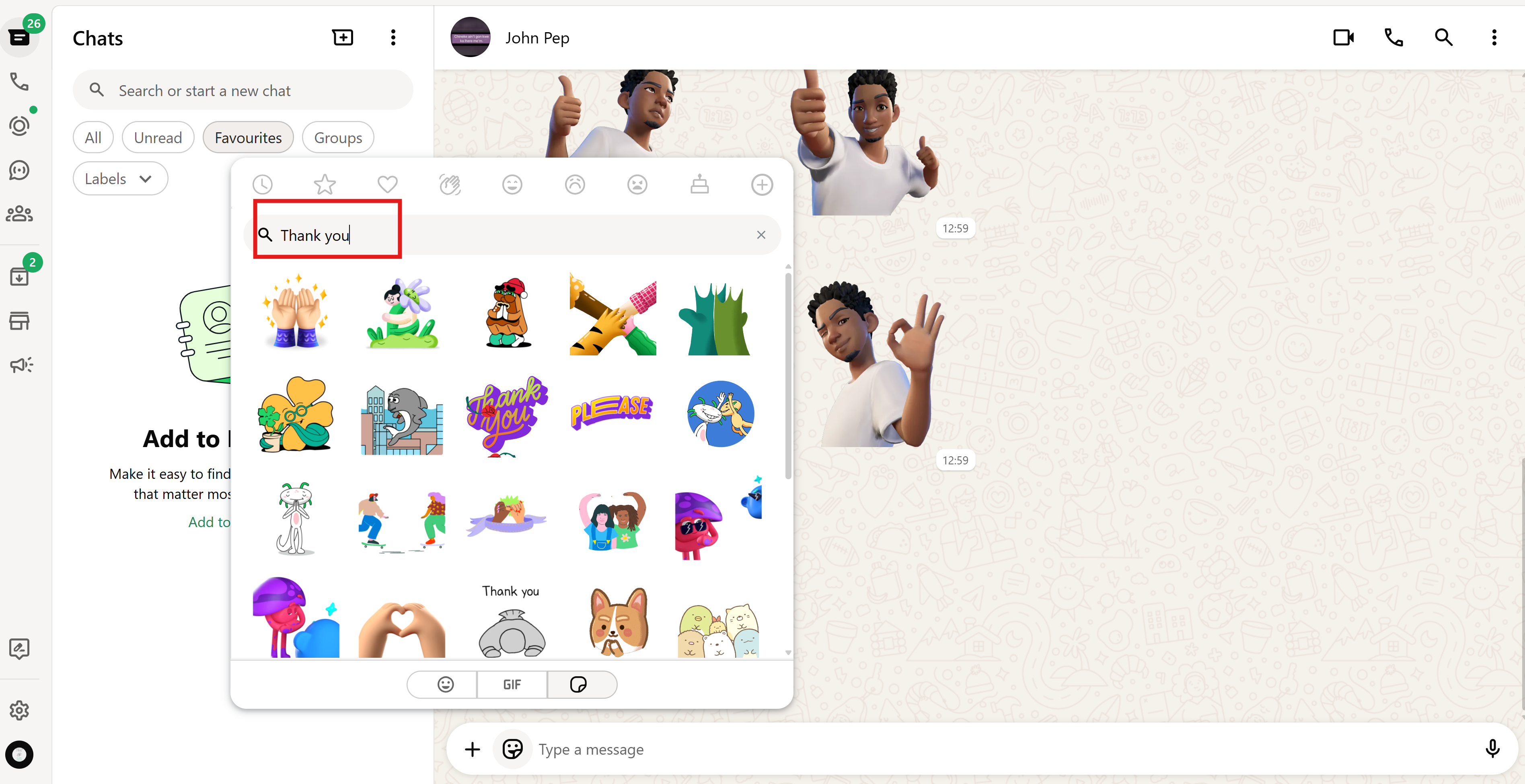Sticker WhatsApp Thank You