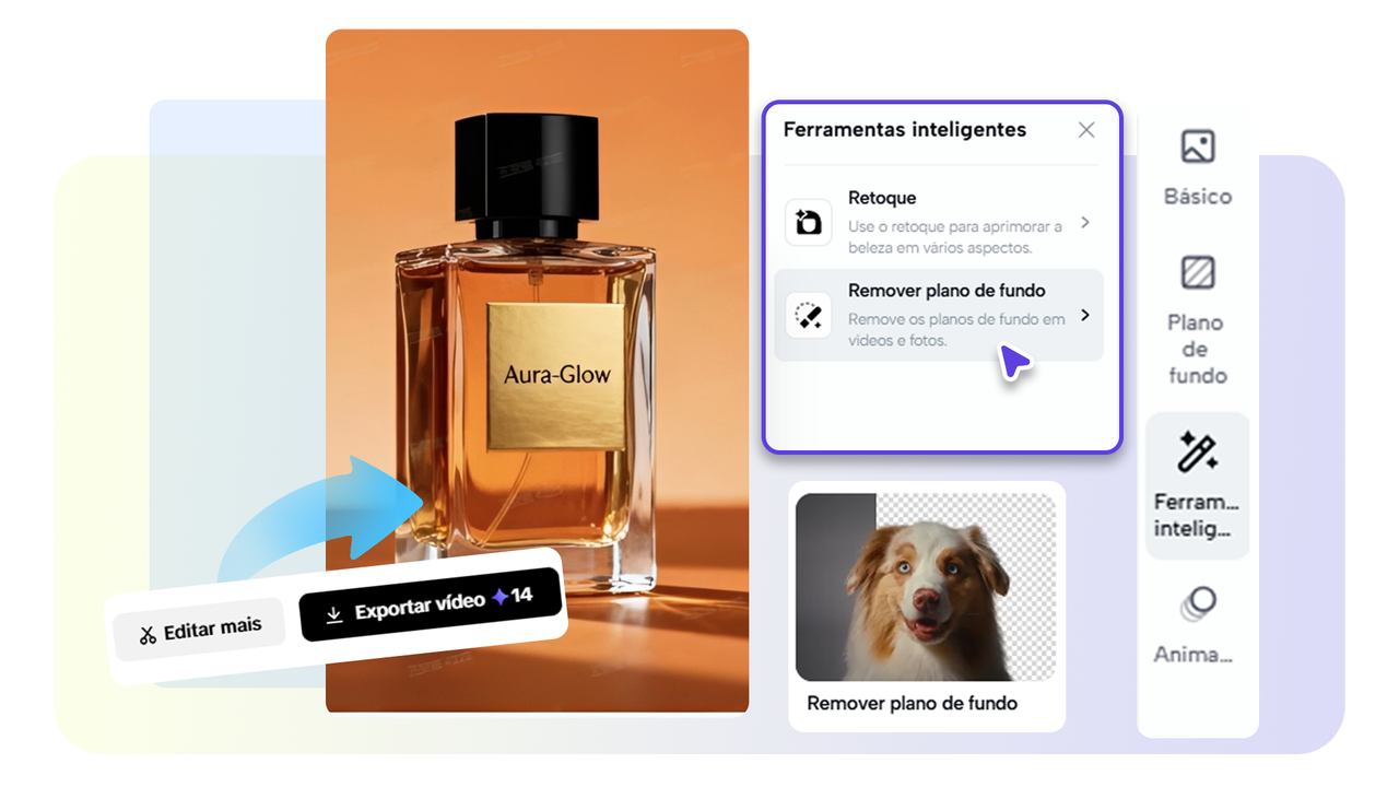 Envie a imagem e escolha o novo fundo